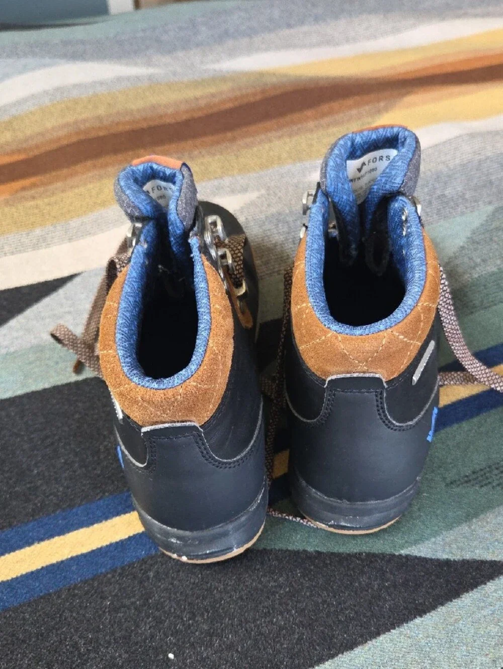 Voyager Black and Brown Hiking Boots